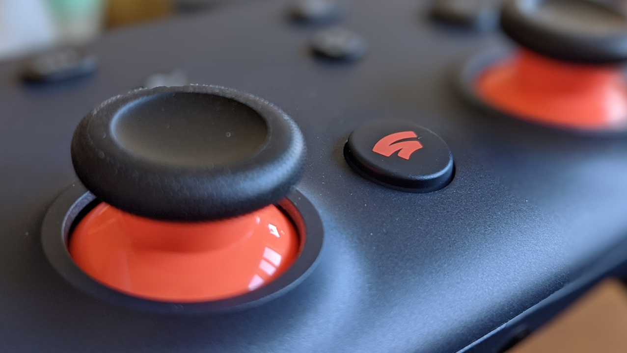 Close-up of Google Stadia Controller